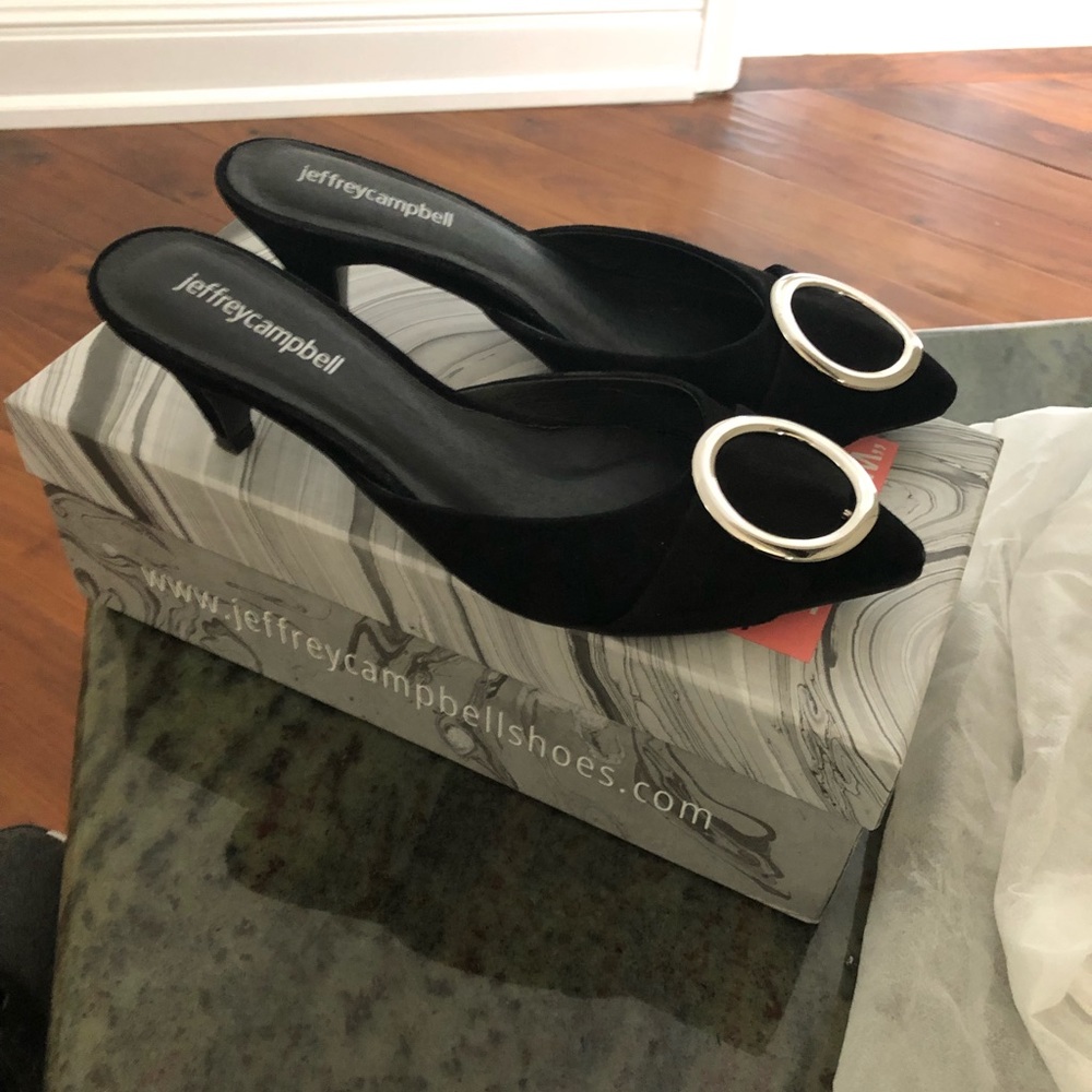 Jeffrey Campbell Jena kitten heel mules sz. 6